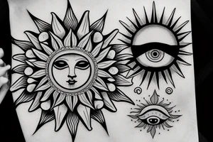Third Eye Sun tattoo idea