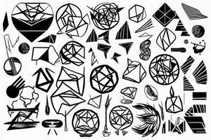 Fine line, minimalist, for men, earth, elements tattoo idea