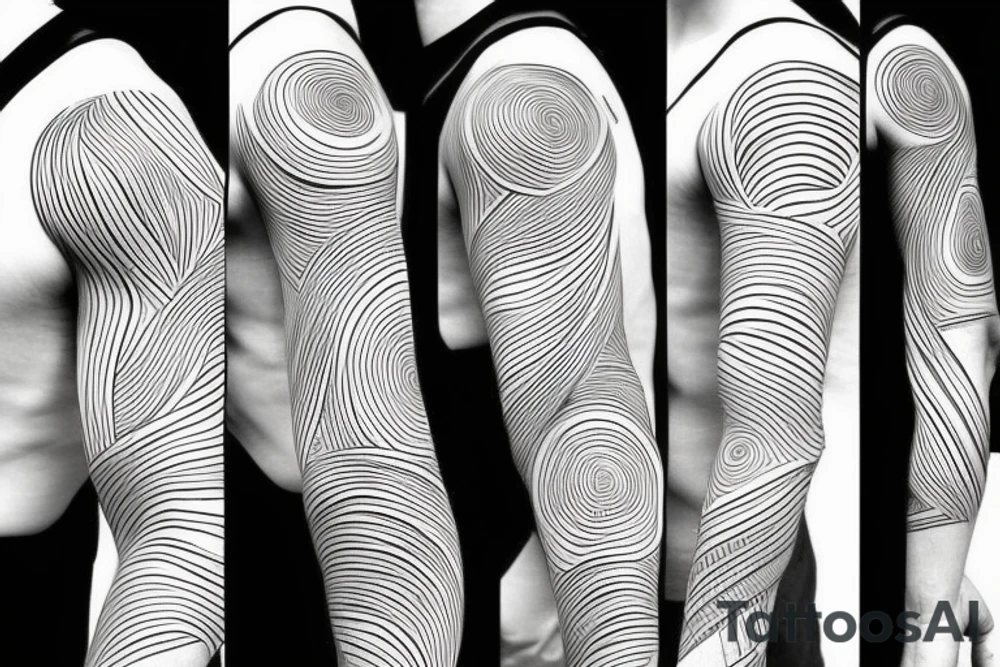 Fine line, minimalist, for men, earth, elements, geometric tattoo idea