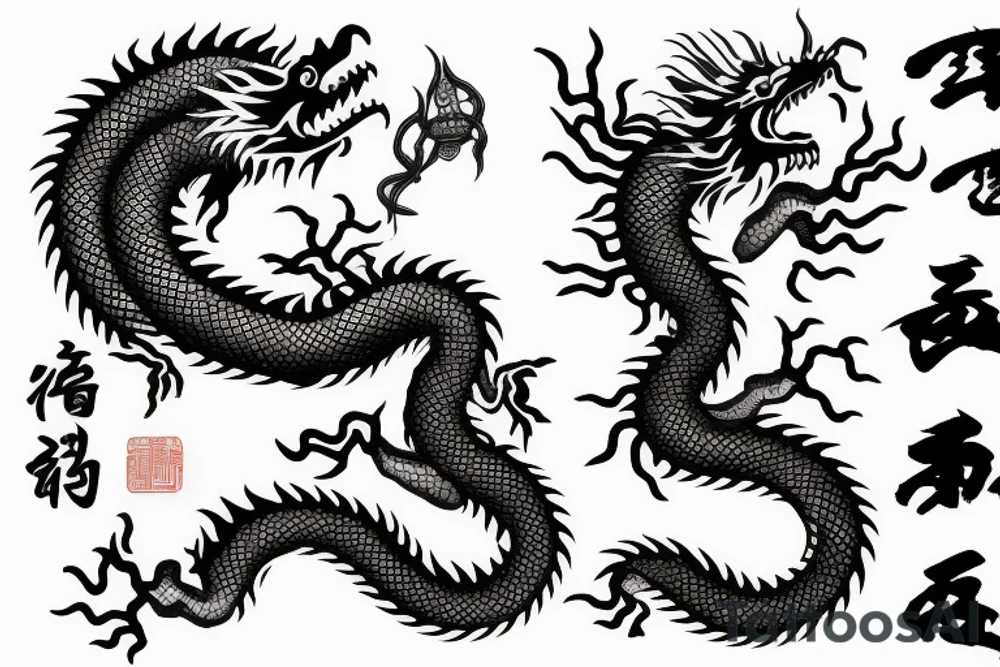 chinese dragon tattoo idea