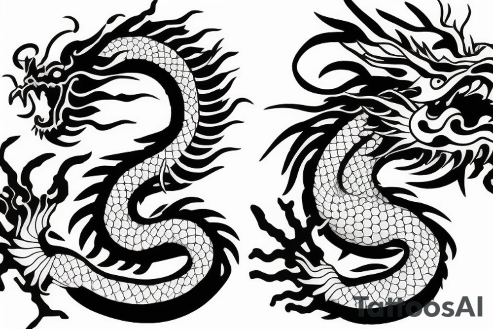 chinese dragon tattoo idea