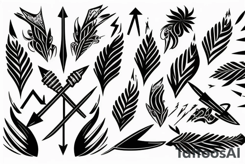crosss arrows tattoo idea