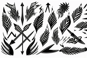crosss arrows tattoo idea