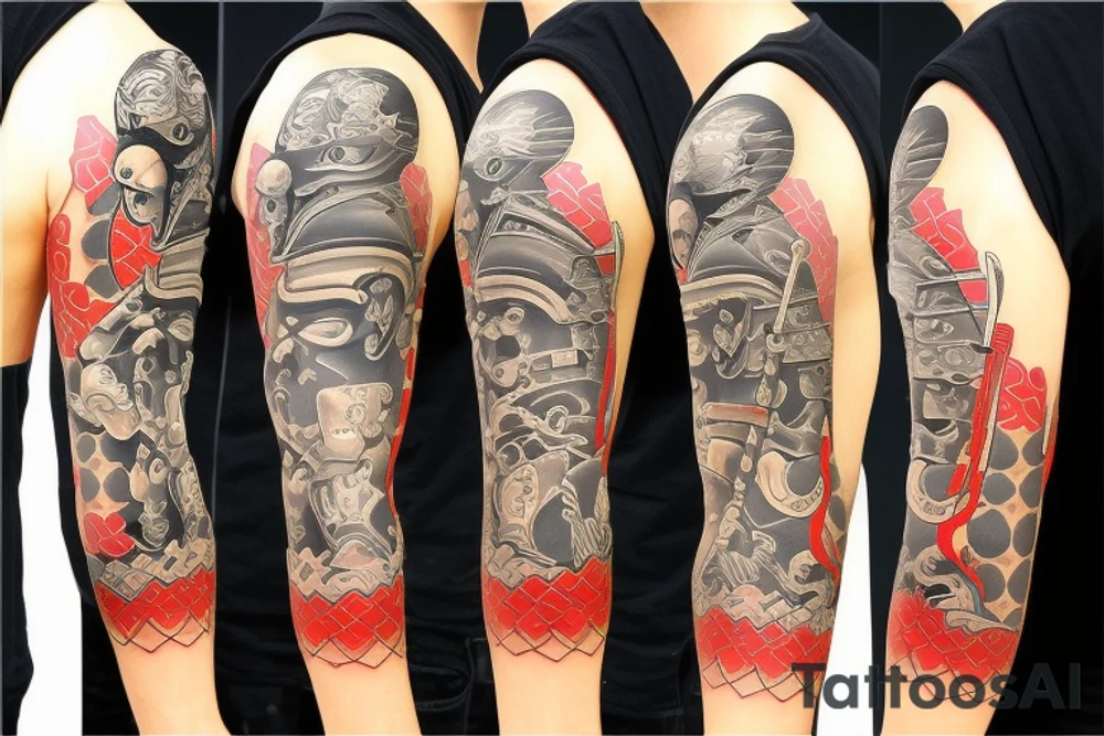 Hurt Samurai not accepting defeat tattoo idea