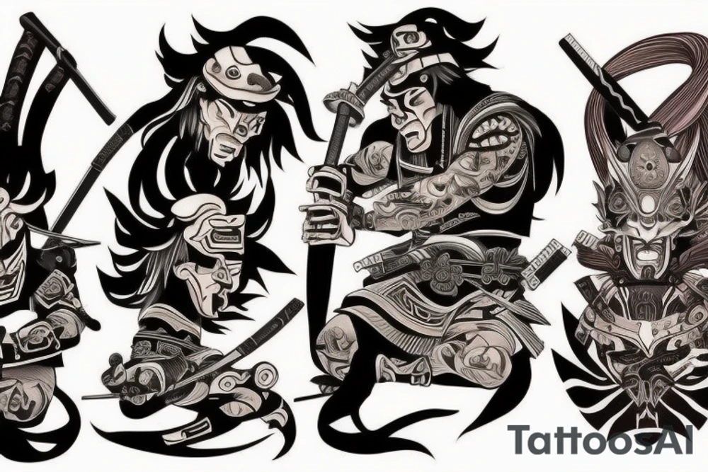 Hurt Samurai not accepting defeat tattoo idea