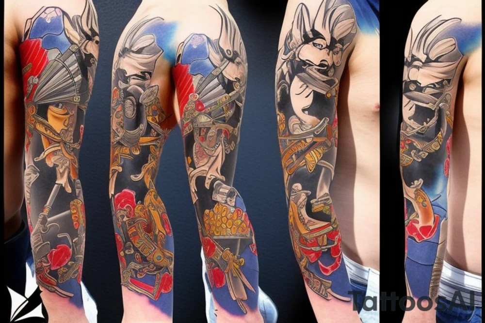 Hurt Samurai not accepting defeat tattoo idea