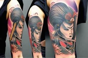 Hurt Samurai not accepting defeat tattoo idea