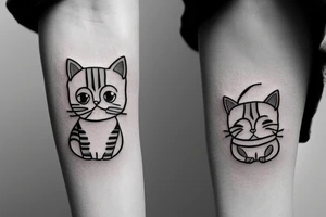 cute little cat tattoo idea