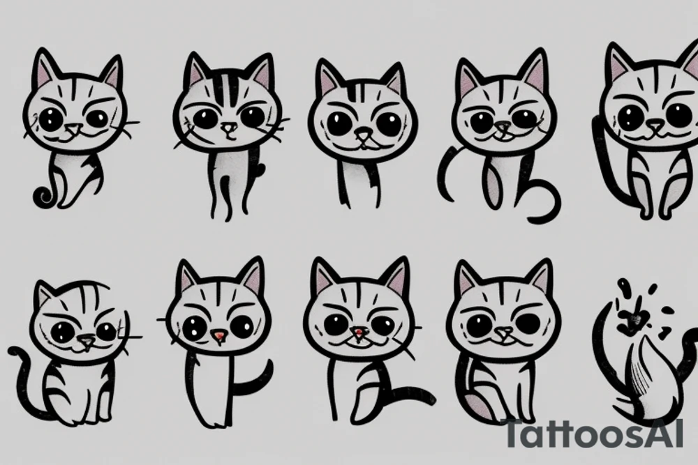 cute little cat tattoo idea