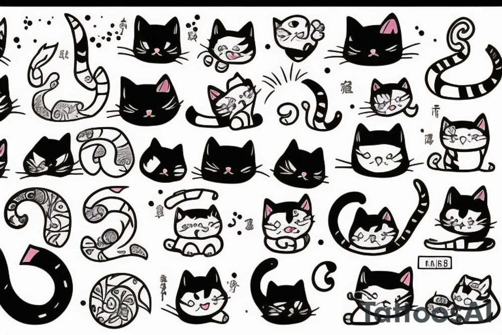 cute little cat tattoo idea
