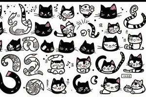 cute little cat tattoo idea