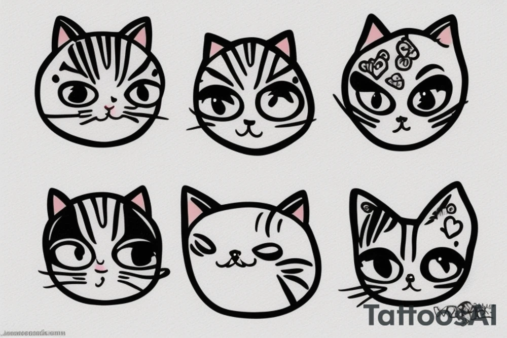 cute little cat tattoo idea