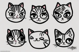 cute little cat tattoo idea
