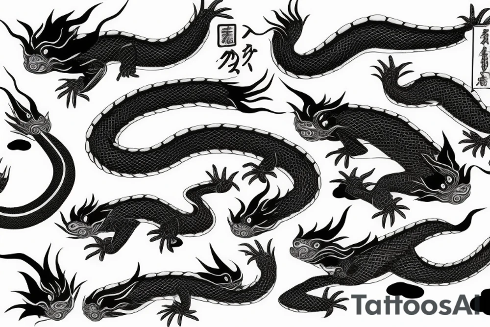 japanese gragon tattoo idea