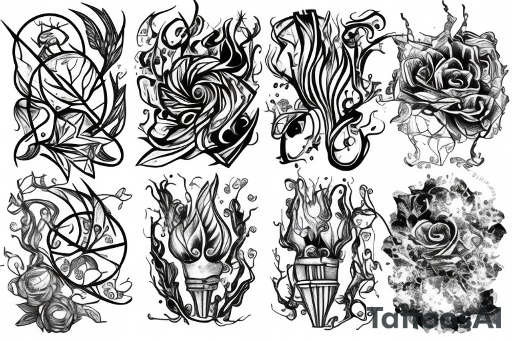torch glass tattoo idea