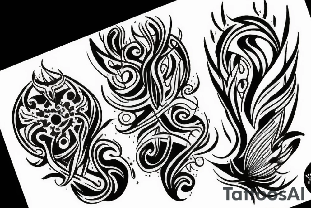 torch glass fire tattoo idea