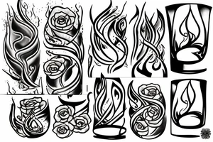 torch glass fire tattoo idea