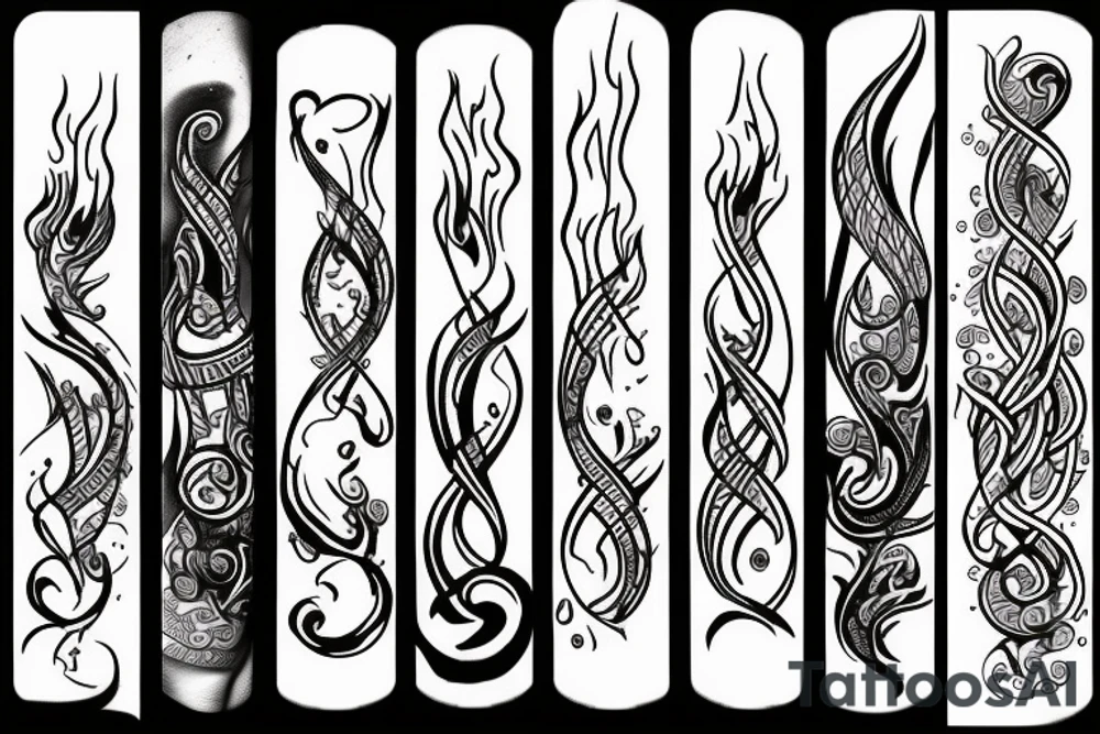 torch glass art fire tattoo idea