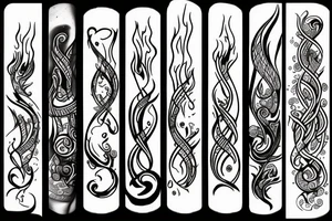 torch glass art fire tattoo idea
