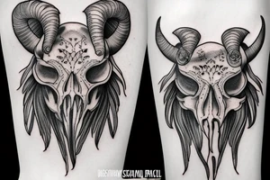 Ram skull tattoo idea