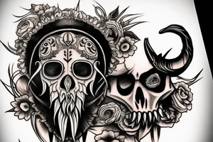 Ram skull tattoo idea