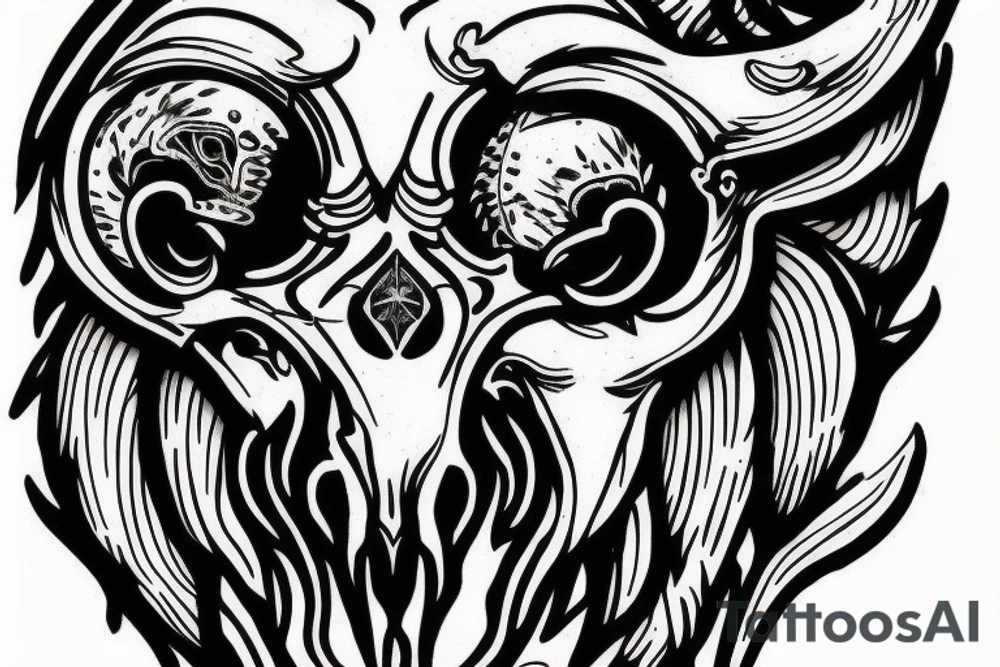 Ram skull tattoo idea