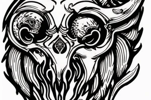 Ram skull tattoo idea