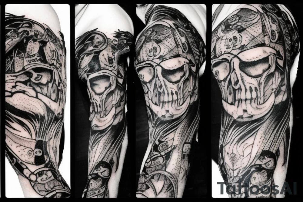 Ram skull tattoo idea