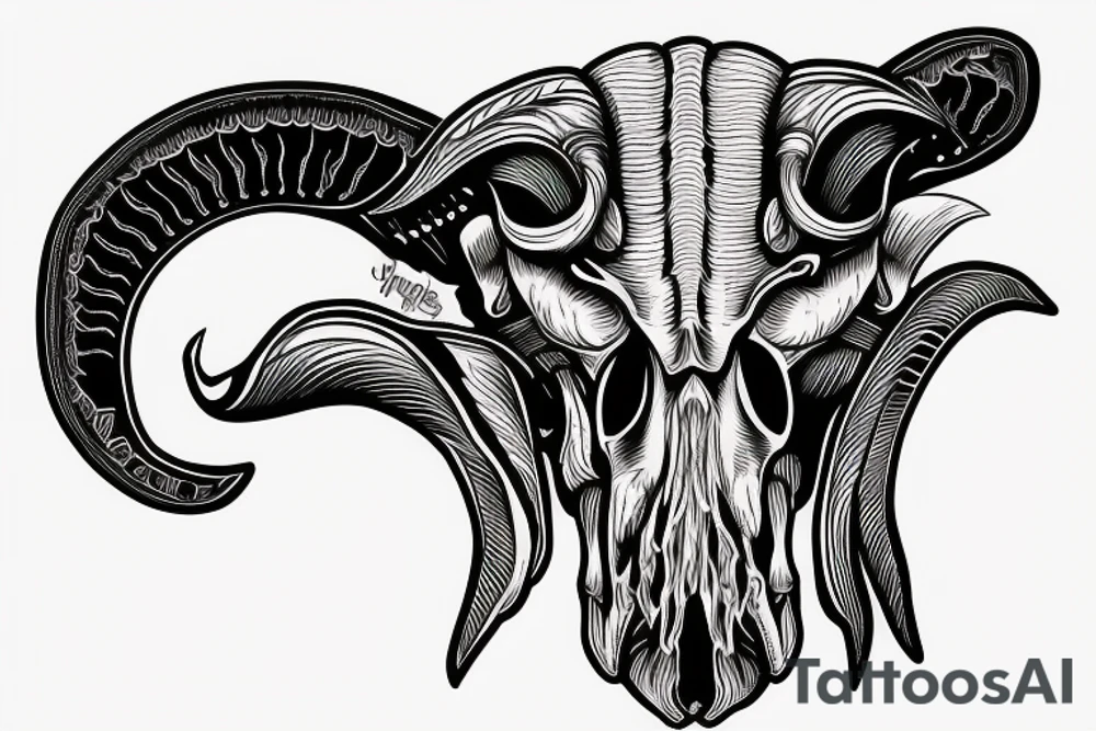 Ram skull tattoo idea