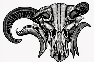 Ram skull tattoo idea