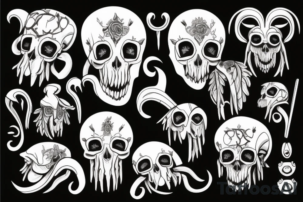 Ram skull tattoo idea