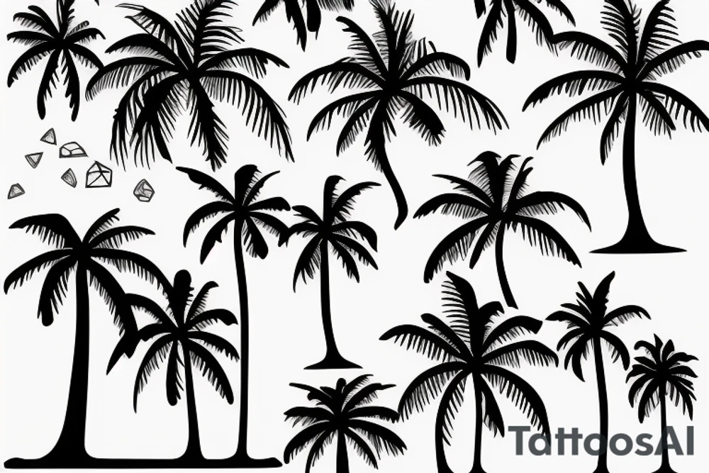 coconut tree tattoo idea