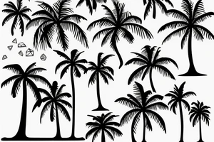 coconut tree tattoo idea