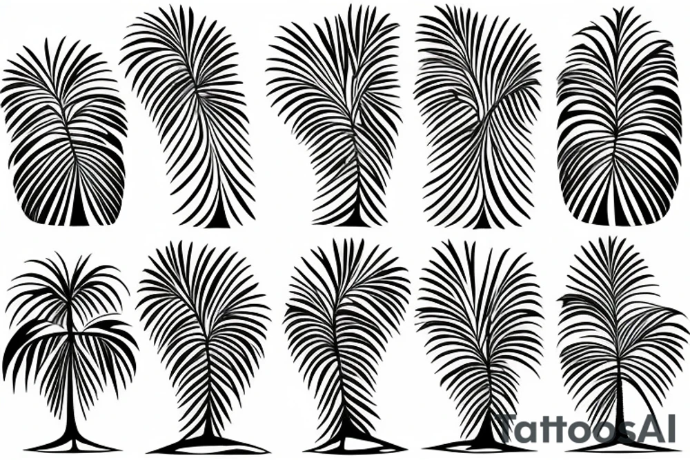 coconut tree tattoo idea