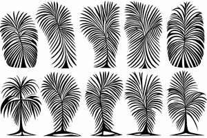 coconut tree tattoo idea