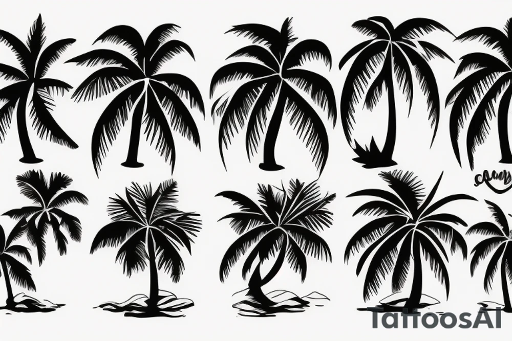 coconut tree tattoo idea