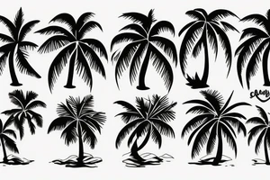 coconut tree tattoo idea