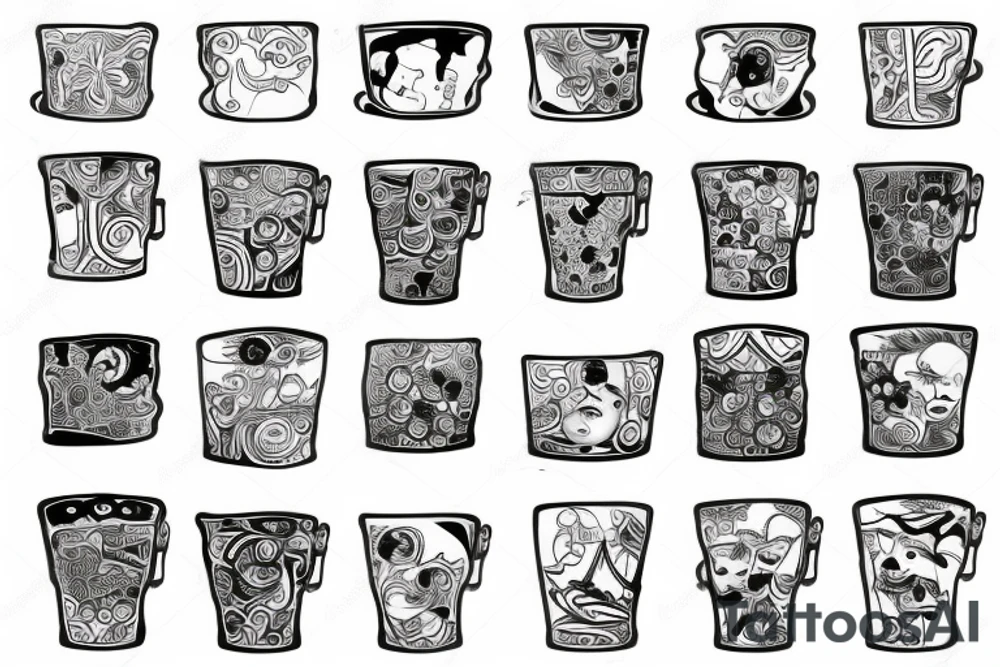 cracked water pitcher tattoo idea