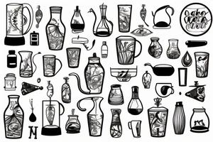 cracked water pitcher tattoo idea