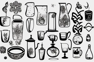 cracked water pitcher tattoo idea