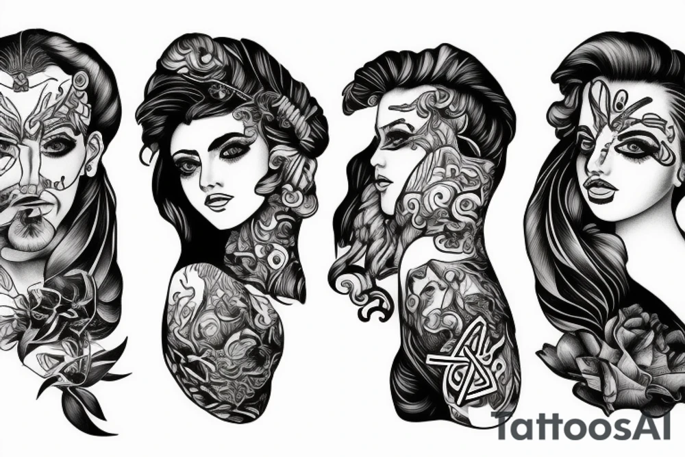 Zeus z piorunami tattoo idea