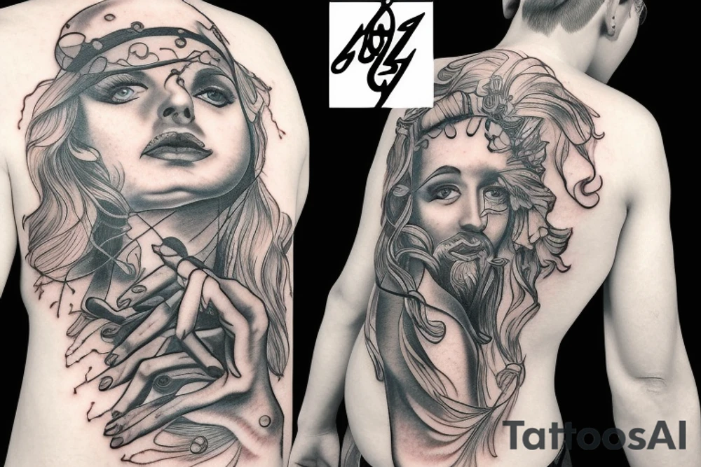 Zeus z piorunami tattoo idea