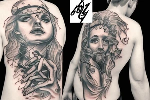 Zeus z piorunami tattoo idea