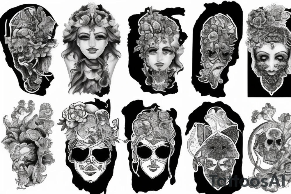 Zeus z piorunami tattoo idea