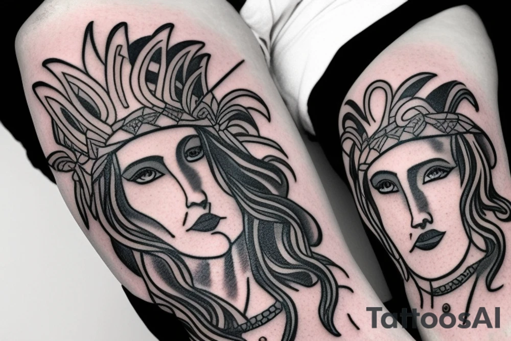 Zeus with thunderbolt tattoo idea