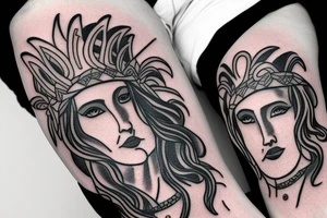 Zeus with thunderbolt tattoo idea