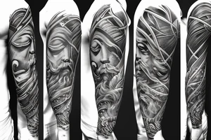 Zeus with thunderbolt tattoo idea