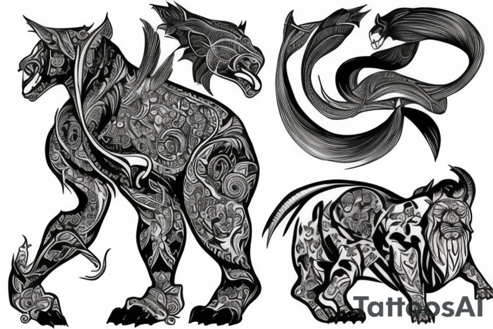 slavic beast tattoo idea