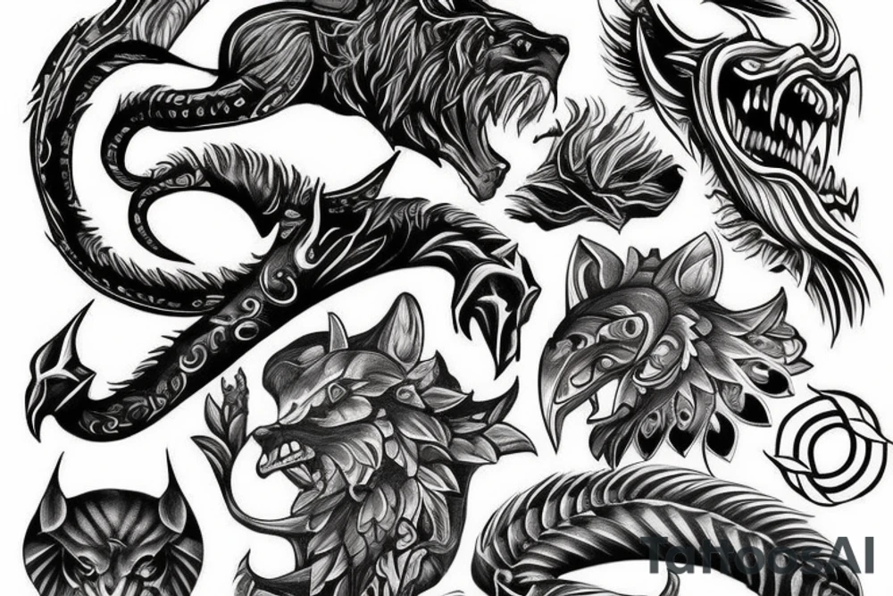 slavic beast tattoo idea