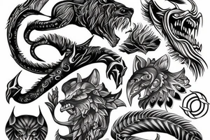 slavic beast tattoo idea